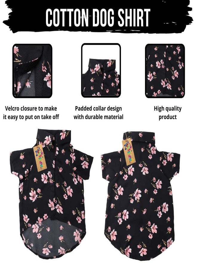 Western Era Cotton Printed Breathable Basic Vest Dog Shirt, Super Soft Shirt, Cute Lightweight Thin Shirt for Your Furries, Ultra Comfort Dog Apparel (Black Flower Print) (XLarge - 26inch) - Image 4